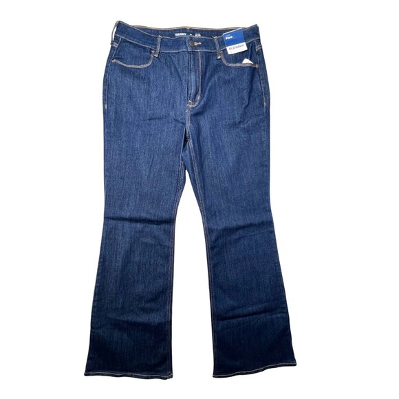 Old Navy Womens High-Rise Flare Jeans Size 12 Dark Wash - Picture 14 of 16